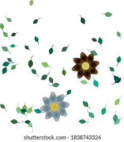 Seamless flowers vector pattern. Background texture in floral style.