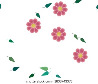 Seamless flowers vector pattern. Background texture in floral style.