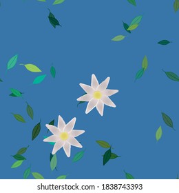 Seamless flowers vector pattern. Background texture in floral style.