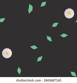 Seamless flowers vector pattern. Background texture in floral style.