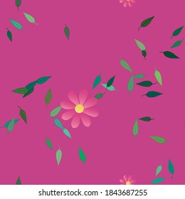 Seamless flowers vector pattern. Background texture in floral style.