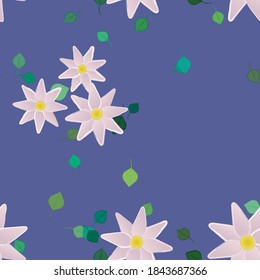 Seamless flowers vector pattern. Background texture in floral style.