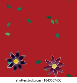 Seamless flowers vector pattern. Background texture in floral style.