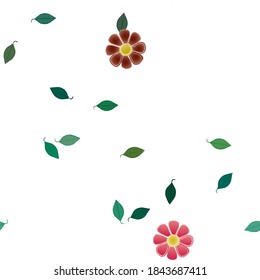 Seamless flowers vector pattern. Background texture in floral style.