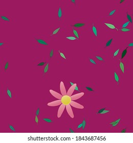 Seamless flowers vector pattern. Background texture in floral style.