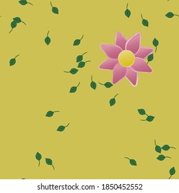 Seamless flowers vector pattern. Background texture in floral style.