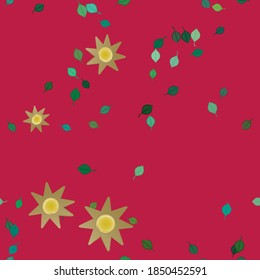 Seamless flowers vector pattern. Background texture in floral style.