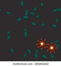 Seamless flowers vector pattern. Background texture in floral style.