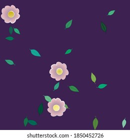 Seamless flowers vector pattern. Background texture in floral style.