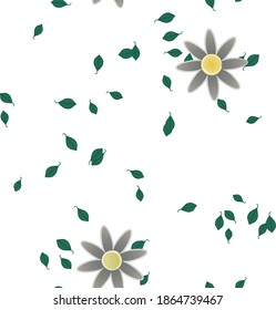 Seamless flowers vector pattern. Background texture in floral style.