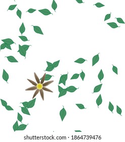 Seamless flowers vector pattern. Background texture in floral style.