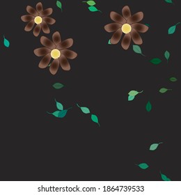 Seamless flowers vector pattern. Background texture in floral style.