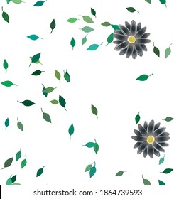Seamless flowers vector pattern. Background texture in floral style.