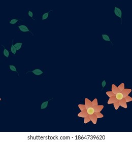 Seamless flowers vector pattern. Background texture in floral style.
