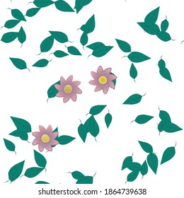 Seamless flowers vector pattern. Background texture in floral style.