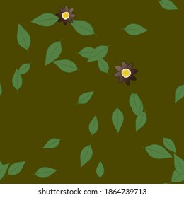 Seamless flowers vector pattern. Background texture in floral style.