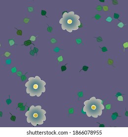 Seamless flowers vector pattern. Background texture in floral style.