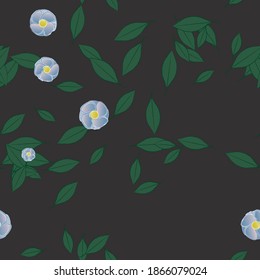 Seamless flowers vector pattern. Background texture in floral style.