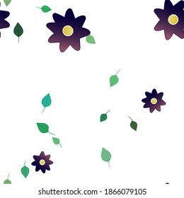 Seamless flowers vector pattern. Background texture in floral style.