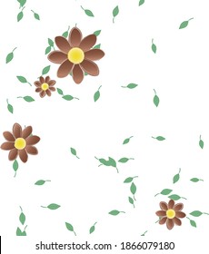 Seamless flowers vector pattern. Background texture in floral style.