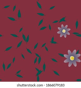 Seamless flowers vector pattern. Background texture in floral style.