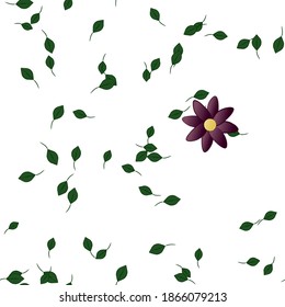 Seamless flowers vector pattern. Background texture in floral style.