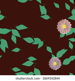 Seamless flowers vector pattern. Background texture in floral style.