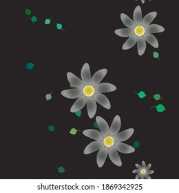 Seamless flowers vector pattern. Background texture in floral style.