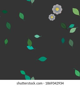 Seamless flowers vector pattern. Background texture in floral style.