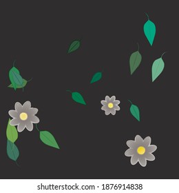 Seamless flowers vector pattern. Background texture in floral style.