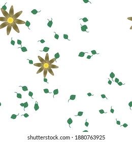 Seamless flowers vector pattern. Background pattern in floral style.