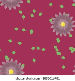 Seamless flowers vector pattern. Background texture in floral style.