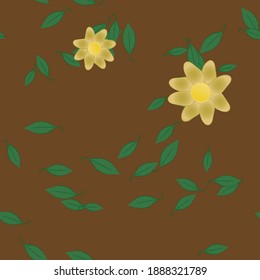 Seamless flowers vector pattern. Background texture in floral style.