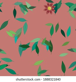 Seamless flowers vector pattern. Background texture in floral style.