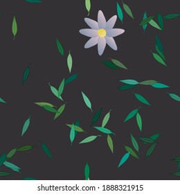 Seamless flowers vector pattern. Background texture in floral style.