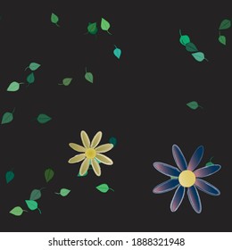 Seamless flowers vector pattern. Background texture in floral style.