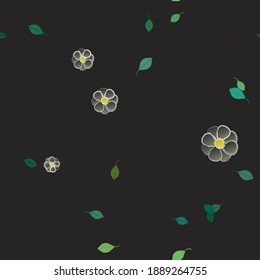 Seamless flowers vector pattern. Background texture in floral style.