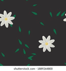 Seamless flowers vector pattern. Background texture in floral style.