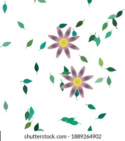 Seamless flowers vector pattern. Background texture in floral style.