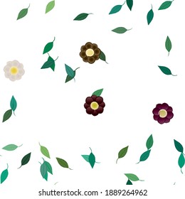 Seamless flowers vector pattern. Background texture in floral style.