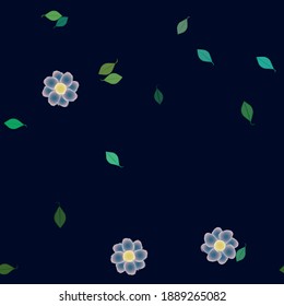 Seamless flowers vector pattern. Background texture in floral style.