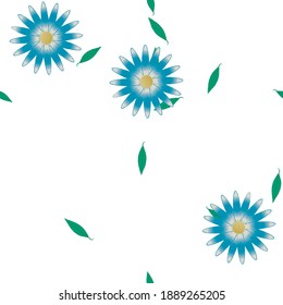 Seamless flowers vector pattern. Background texture in floral style.