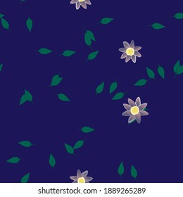 Seamless flowers vector pattern. Background texture in floral style.