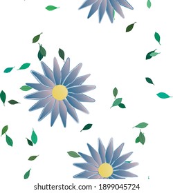 Seamless flowers vector pattern. Background texture in floral style.