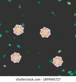 Seamless flowers vector pattern. Background texture in floral style.