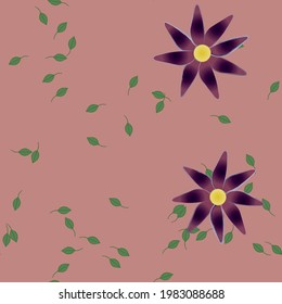 Seamless flowers vector pattern. Background texture in floral style.