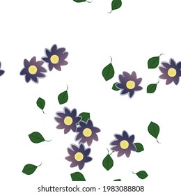 Seamless flowers vector pattern. Background texture in floral style.