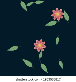 Seamless flowers vector pattern. Background texture in floral style.