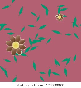 Seamless flowers vector pattern. Background texture in floral style.