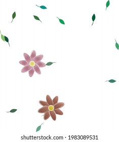 Seamless flowers vector pattern. Background texture in floral style.